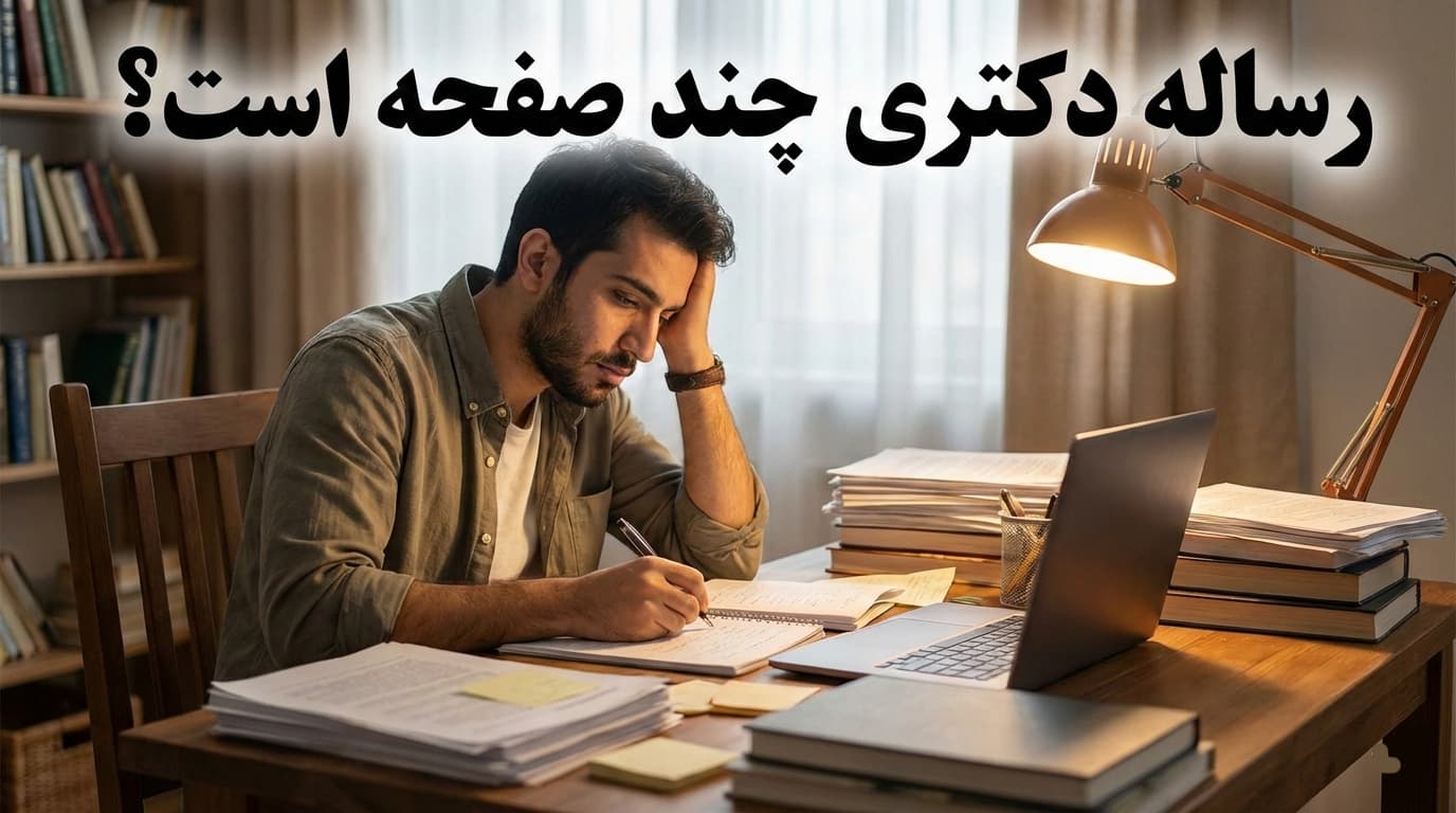 رساله دکتری چند صفخه است؟